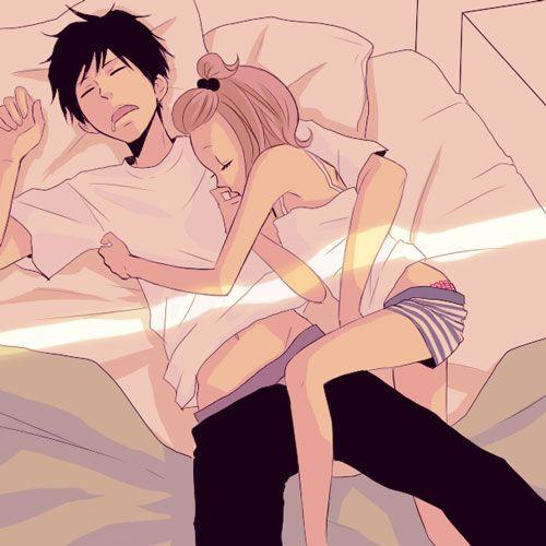 Do most couples living together actually cuddle when they go to bed?