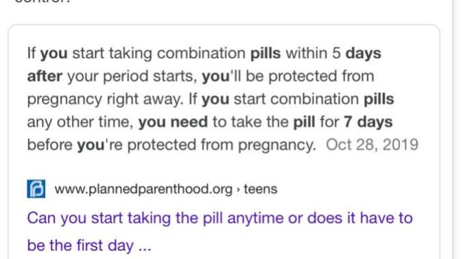 Does it really take 7 days for birth control pills to work if you’re taking it for the first time?
