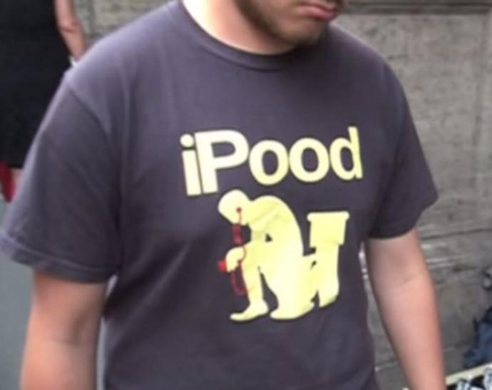 Which of these shirts displays the hardest message to understand?