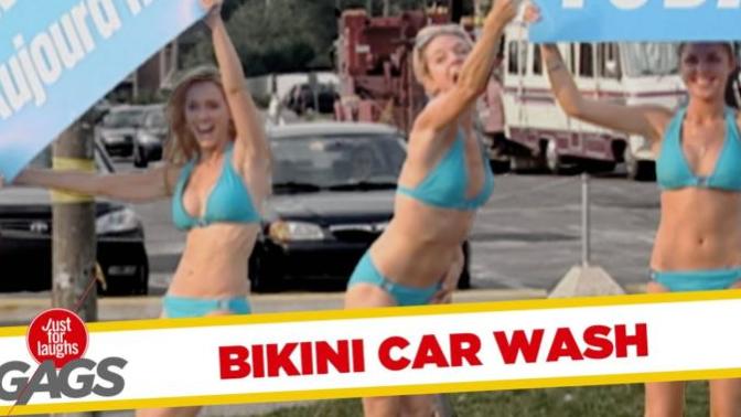 Maybe it's time for a sexy car wash before the rains set in... you think?