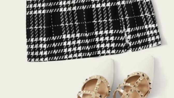 Which skirt to wear with the knee high socks?