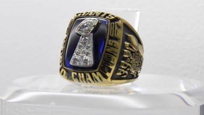 How much do you think this Super Bowl 21 ring is worth from 1987, which featured the New York Giants win over the Denver Broncos?
