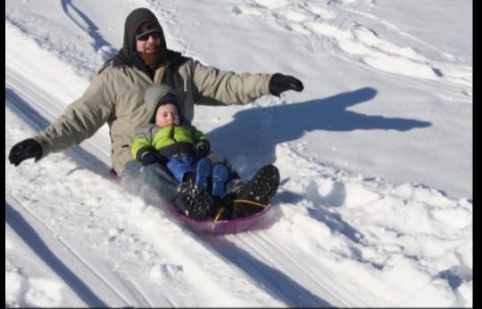 Sledding fun