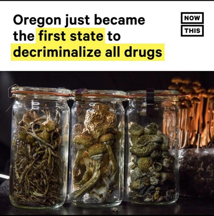 What are your thoughts on Oregon being the first state to decriminalize all drugs?
