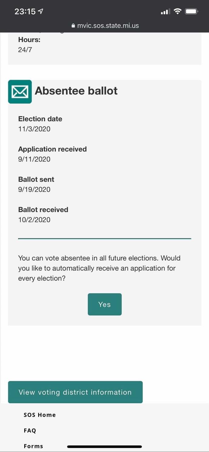 A 118 year old guy voted in Michigan?