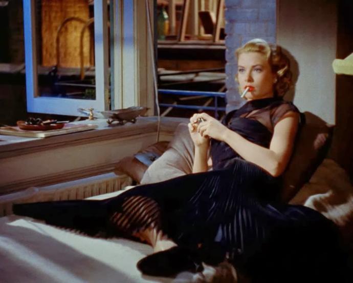 Grace Kelly, 'Rear Window', Hitchcock, 1954. She was grace personified. (Even with a cigarette in her mouth..)