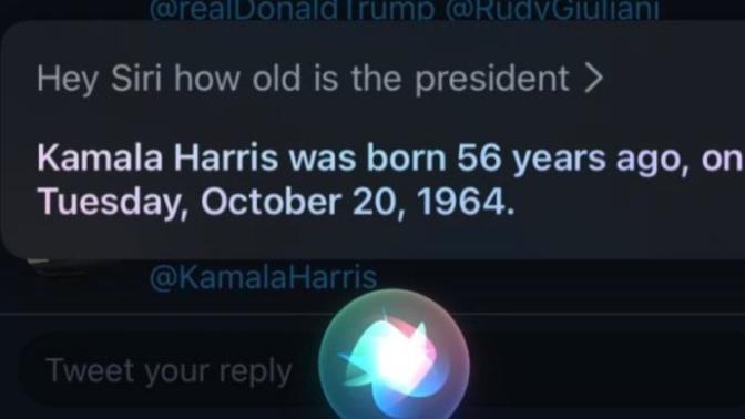 What's your thoughts about Siri saying Kamala Harris was president?