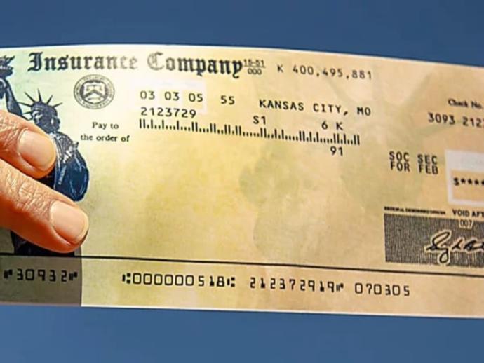 Have you ever received a check from any Insurance Company?
