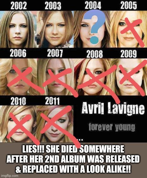 RIP Avril Lavigne. Do you miss her?