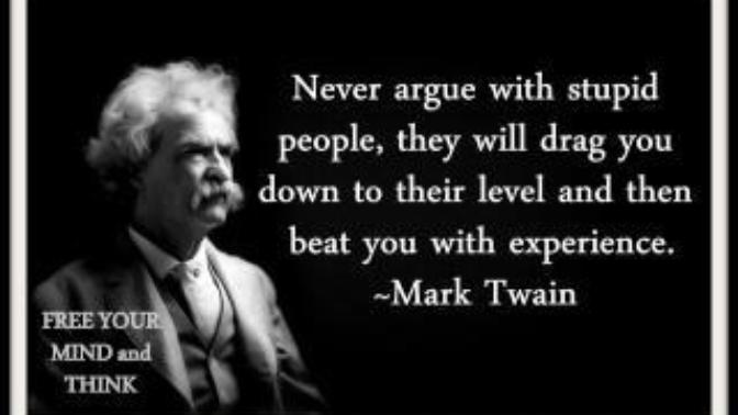 Is it weak to give up/not respond in stupid arguments (not relationships)?