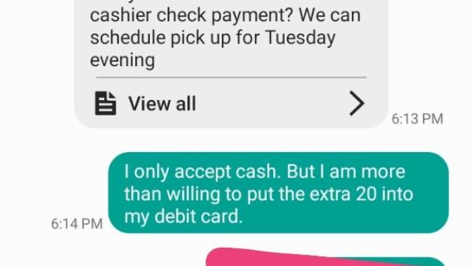Craigslist: Is this user trying to scam me?