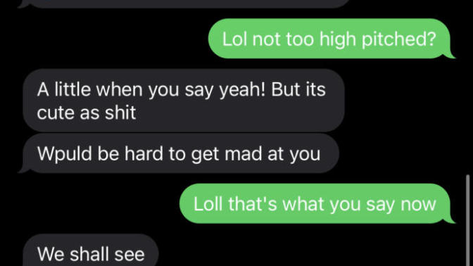 Based on these texts, does he sound like a player?