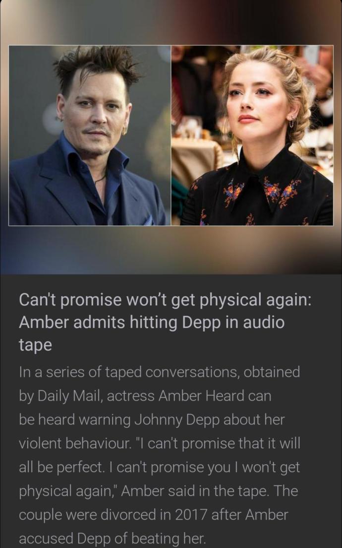 Do you think Johnny Depp abused Amber?