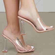 Which clear shoes look more sexy, heels or boots?