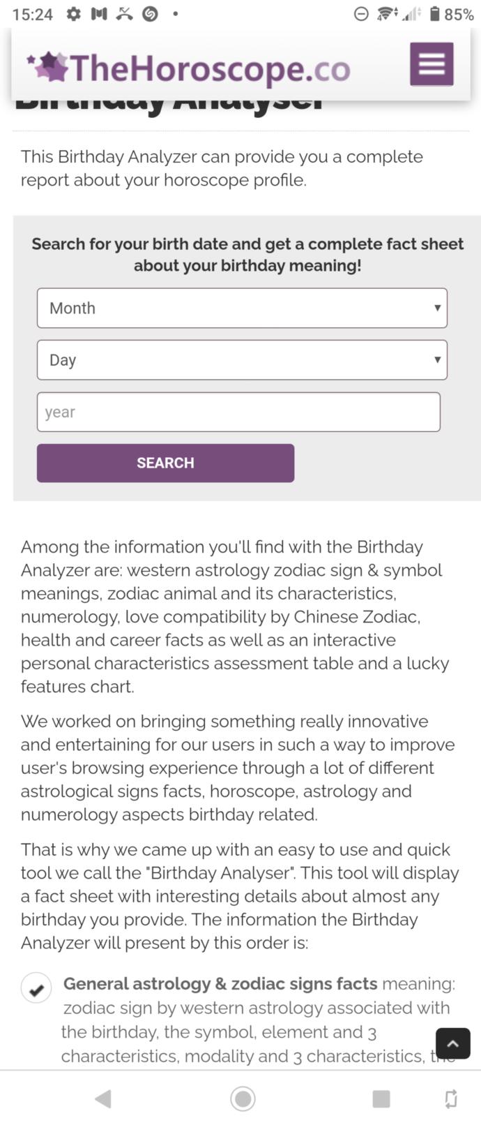 Try this really accurate horoscope analyser?