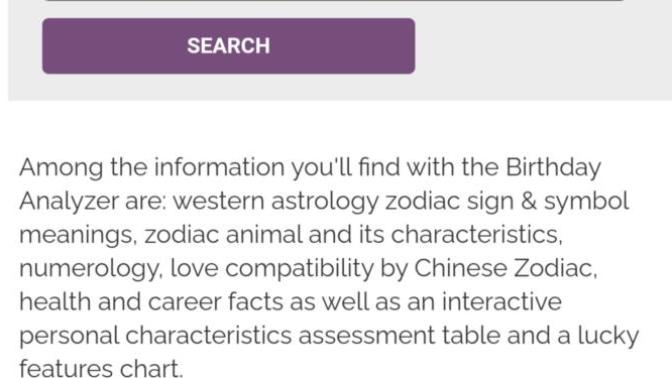 Try this really accurate horoscope analyser?