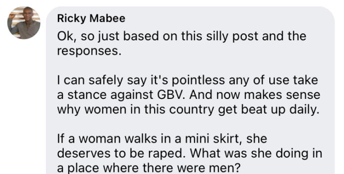 Why are people especially men always looking for a way to blame rape victims and why is this allowd on Facebook?