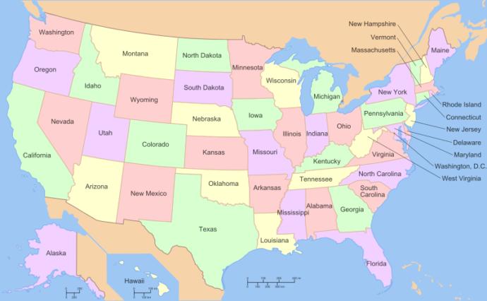 What are the US states and countries of the world you always seem to forget exist?