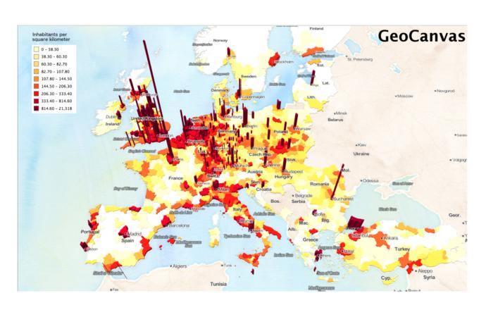 How come Latin Europe is much less crowded than Rhenish Europe?