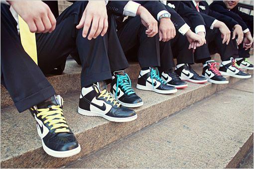 Would you allow someone to wear sneakers in your wedding? What about girls in suits?