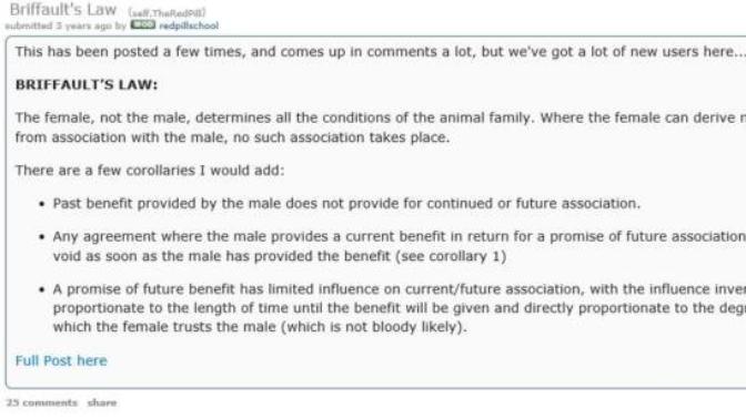 Do you believe, that briffaults law is true?