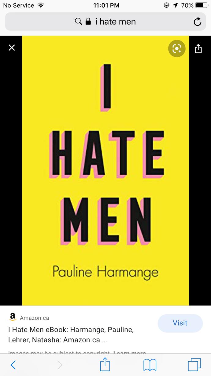 As a feminist would you read a book titled “I hate men”?