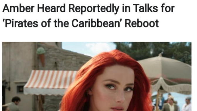 Amber Heard to star in new Piratesof the Caribbean movie. Why?