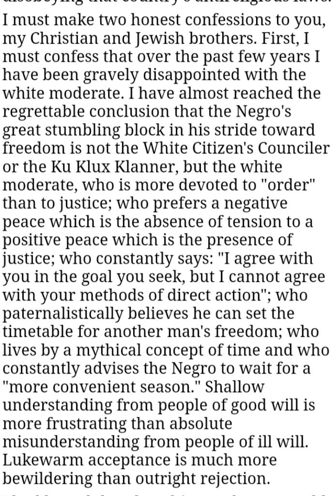 Could MLKs words be applied to today?