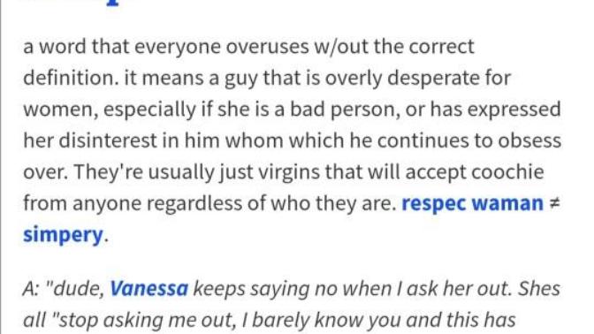 How often do you still use the word "simp" to insult people online?