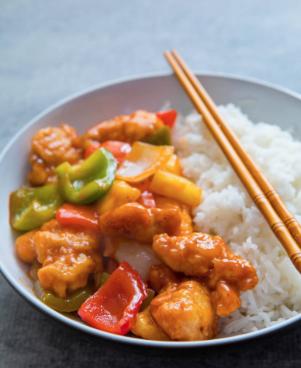 Sweet-sour chicken with peppers