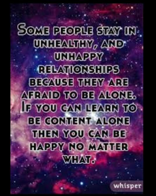 Do You Think People Settle For Or Stay With The Wrong People To Avoid Being Alone?