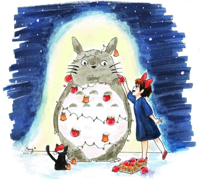 Which of these Studio Ghibli Christmas images should I use as my header photo?