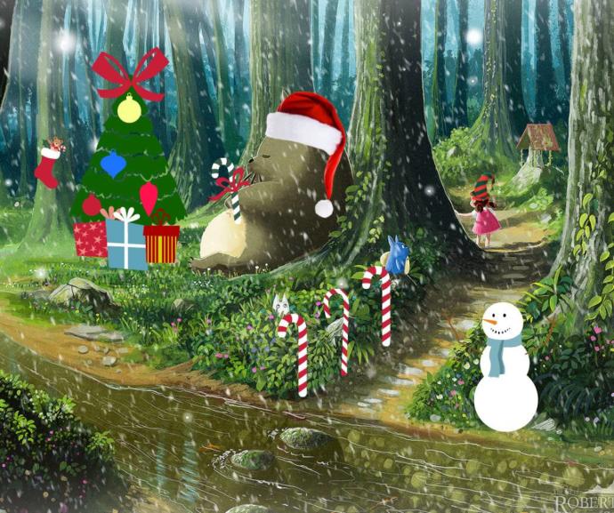Which of these Studio Ghibli Christmas images should I use as my header photo?