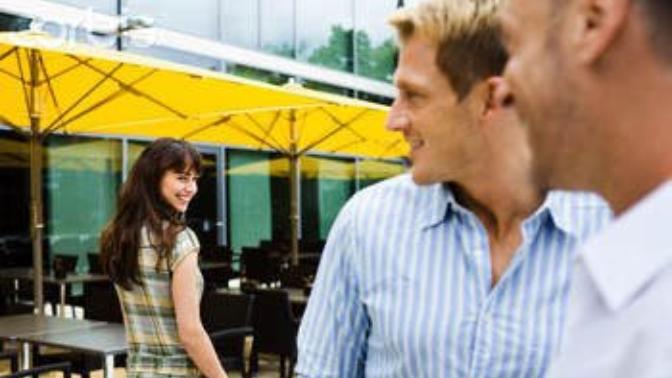 What is the first thing a guy notices when seeing or talking to a girl?