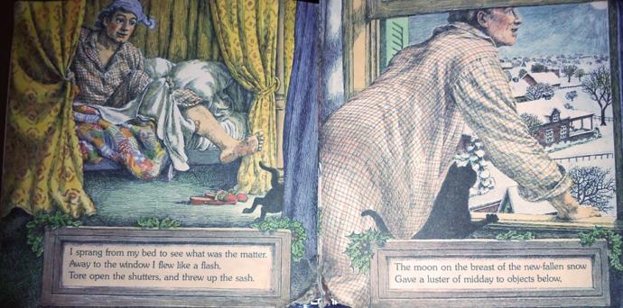 During Christmas Eve, if you hear, arose such a clatter on your lawn, what do you actually see when you go to check it out yourself?