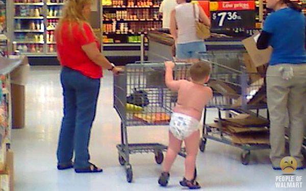 Do you judge a parent if you see a child wearing nothing but a diaper in public like at the store?