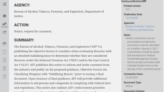 The ATF withdrawn their letter on Pistol stabilizing braces! How long will it last?