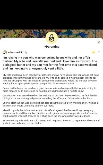 If your wife cheated and got pregnant would you still raise the baby?
