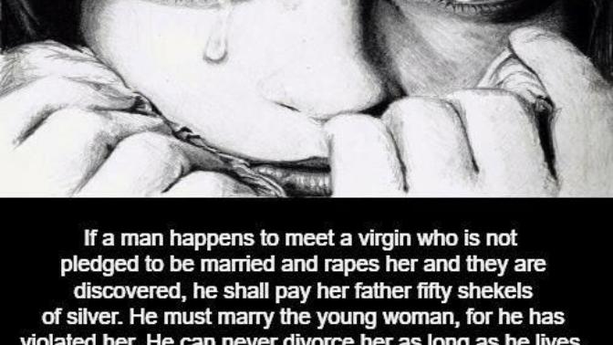 Happy New Year! Why is the Bible so horrible? Chopping up virgins who were just raped to protect a man?
