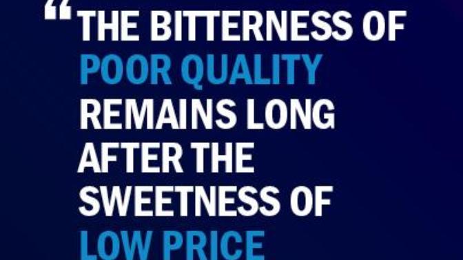 What things that make a person of poor quality?