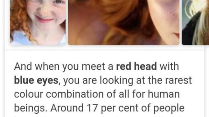 Did you know this is the rarest combination in human appearance?