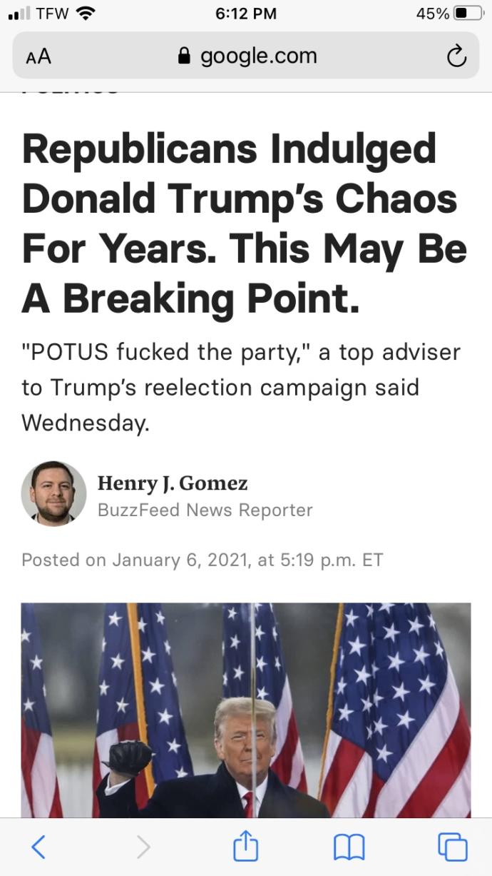 Democrats have taken full control of the White House! Thoughts on how Republicans and trump supporters are going insane?