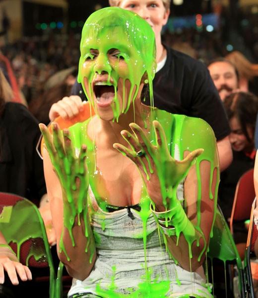Would you ever volunteer to be slimed (nickelodeon style)?