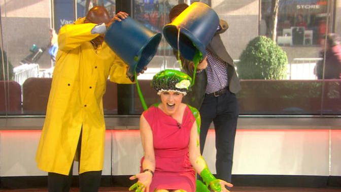 Would you ever volunteer to be slimed (nickelodeon style)?