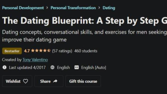 There's a (paid) course for dating up and available (for men). Should men give it a try or not?