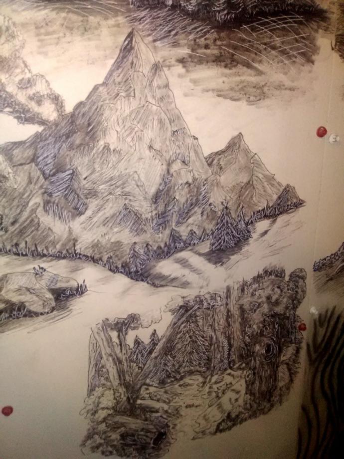 Should I continue this on through the rest of the walls or get regular art?