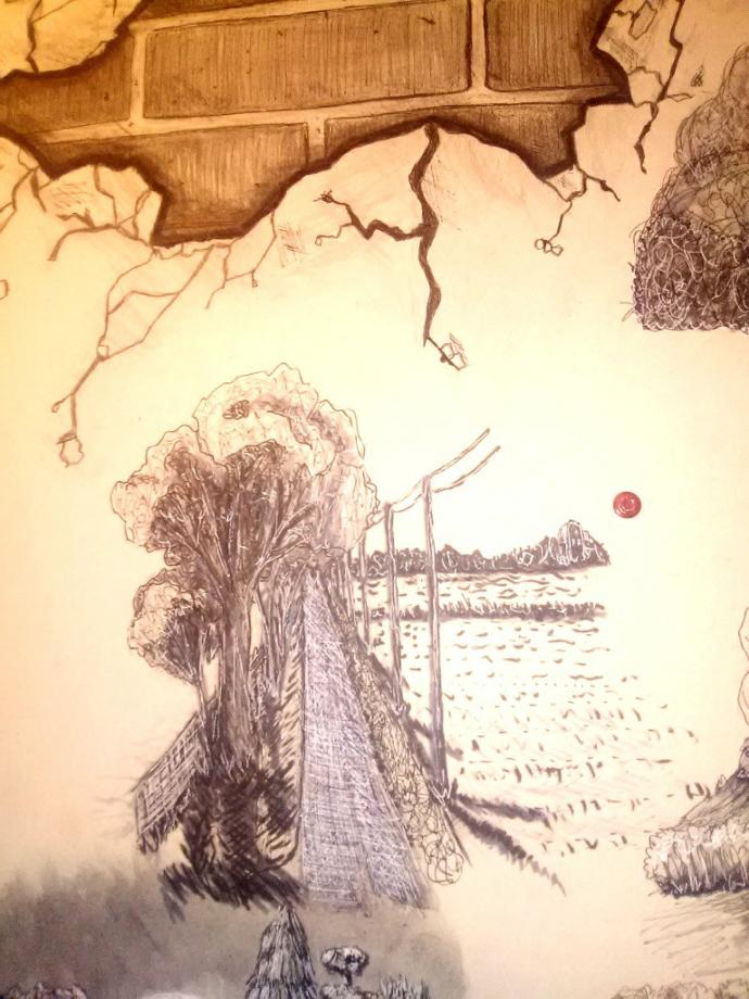 Should I continue this on through the rest of the walls or get regular art?
