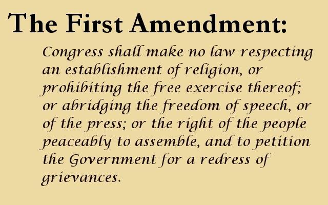 What is an example of freedom of speech and was it achieved here?