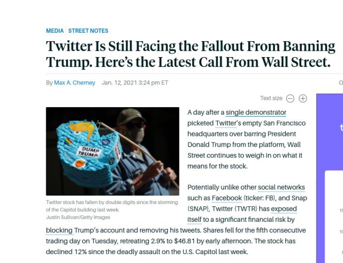 Do you think that Twitter and Facebook will regret booting Trump?
