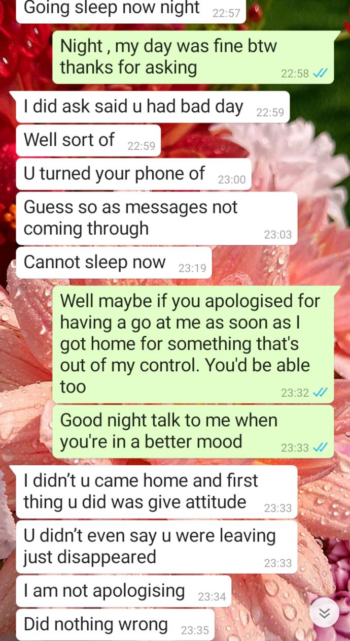 Whos the one being unreasonable in this argument?